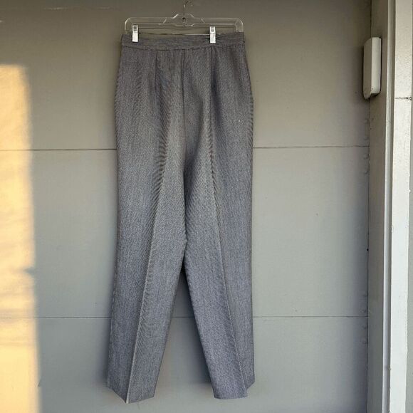 VTG Counterparts Gray Adjustable Waist Pleated Trousers Union Made - Picture 8 of 16